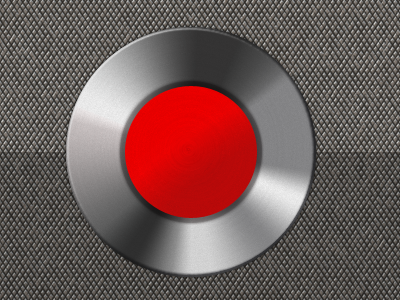 WIP Record Button brushed button ios record red silver wip