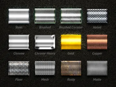 Metal Styles asl chrome copper gold matte metal metal styles rust steel style styles