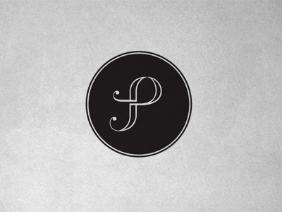Everything looks better in a circle black circle f identity lettering logo mark p