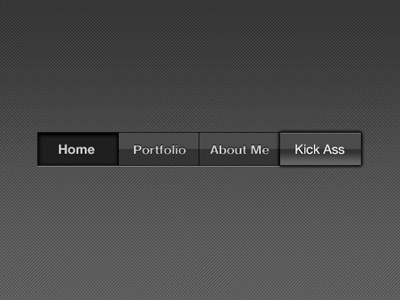 Dark UI Elements Nav active black dark grey hover static ui