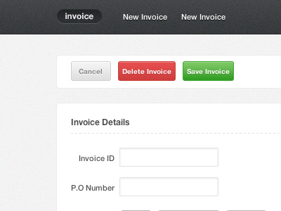 Admin admin buttons clean invoices ui