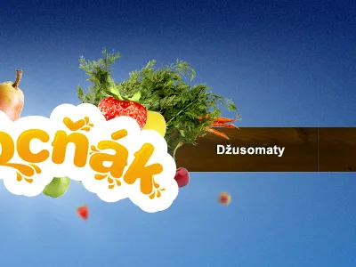 part of Ovocnak website colorful menu website