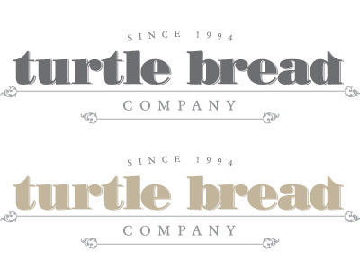 Turtle Bread logo mark turtle typography