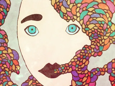Bubble up colorful grunge illustration personal photoshop poster queen sketch