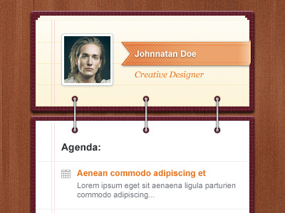 Fancy Agenda agenda clean elegant ui widget wood