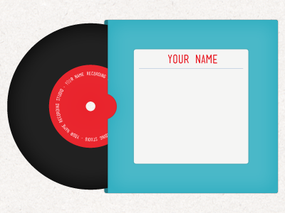 Vinyl music record red teal vinyl