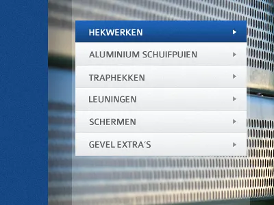 Product menu buttons design detail menu slide website