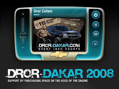 Dror Dakar 2008 Video Player 2008 blue chevrolet cohen cyan dakar dror electric flash hypera inkod paris pause player slider sound switch off video volume