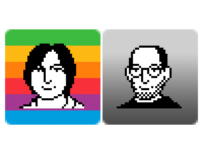 Steve: then & now apple icon jobs kare pixel steve susan