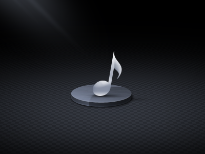 Music Note 3d music note shadow shine