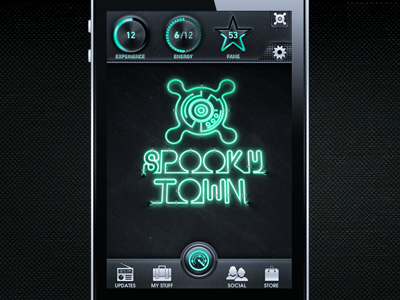 Spooky Town Overall Look game gui interface iphone mobile