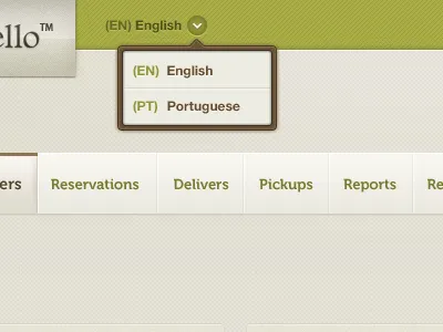 Language Popover language popover popup