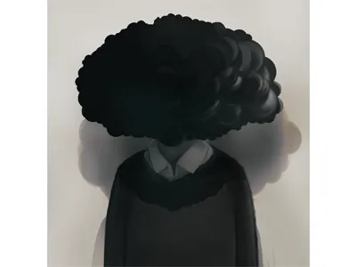 bundle of nerves airbrush art cloud drawing illustration nerves portrait texture