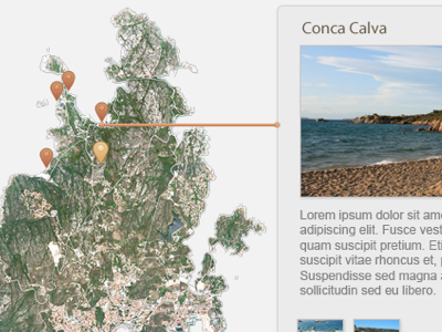 La Maddalena - Navigation jquery map navigation rollover