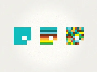 Working an identity identity illustrator logo mark pixelated pixels