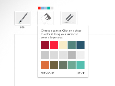 Color Palette Selector clean minimalism palette simple ui ux web