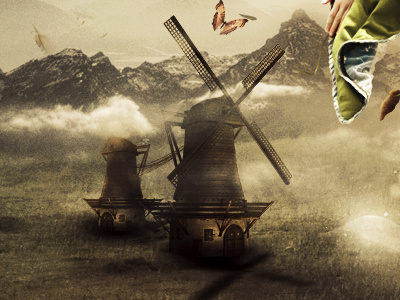 Mystic andaur brown design details photomanipulation photomontage photoshop poster sebastian work