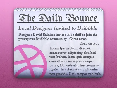Extra! david balnites dribbble invitation