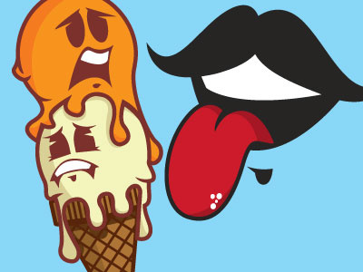 I scream characters illustration