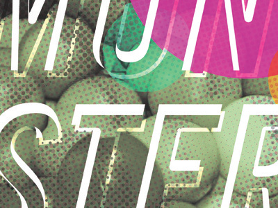 TMT - Ball Pit Poster grunge half tone halftone monster poster print