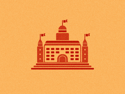 Castle building castle design designer freelancer graphic icon icons logo medieval old orange structure