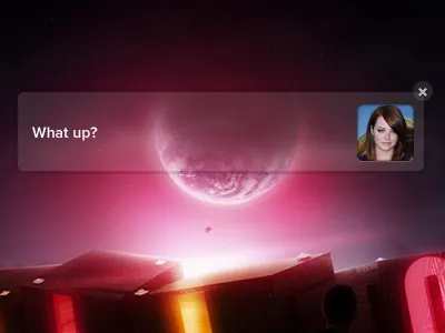 Notification!! chat notification photoshop transparent ui