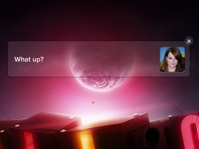 Notification!! chat notification photoshop transparent ui