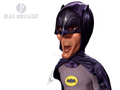 Batman 1960's by Alex Gallego caricature caricatures cartoon character humour illustration