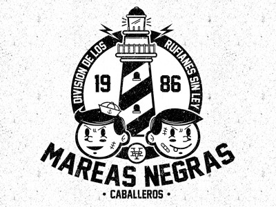 Mareas Negras caballeros design illustration logo