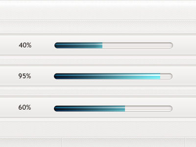 Whiteux Bars glass liquid plastic progress bar ui user interface