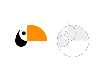 The Toucan bird bold brand design branding design golden ratio graphic design grid icon illustration logo mark smith marko smitran minimal modern perfect perfect grid smi. smidesign toucan