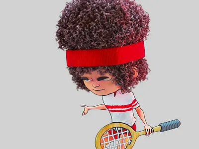 you cannot be serious 3d animation character curls graphic design motion graphics redshift shader sport stylized tennis toon you cannot be serious