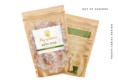 Ray of Essence Bath Soak bath soak label label design packaging pouch design product packaging