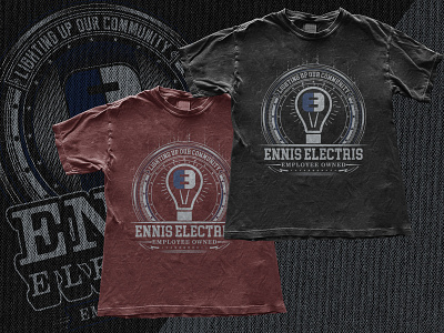 Ennis Electric Custom Company T Shirt graphic design illustration t shirt t shirt design t shirt vector vector vector design