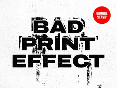 Bad Stamp Effect deformation displacement distortion download effect free freebie grunge grunge text effect ink misprint pixelbuddha print printer psd smudged stamp template text xerox