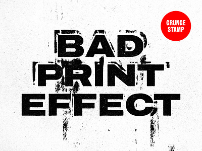 Bad Stamp Effect deformation displacement distortion download effect free freebie grunge grunge text effect ink misprint pixelbuddha print printer psd smudged stamp template text xerox