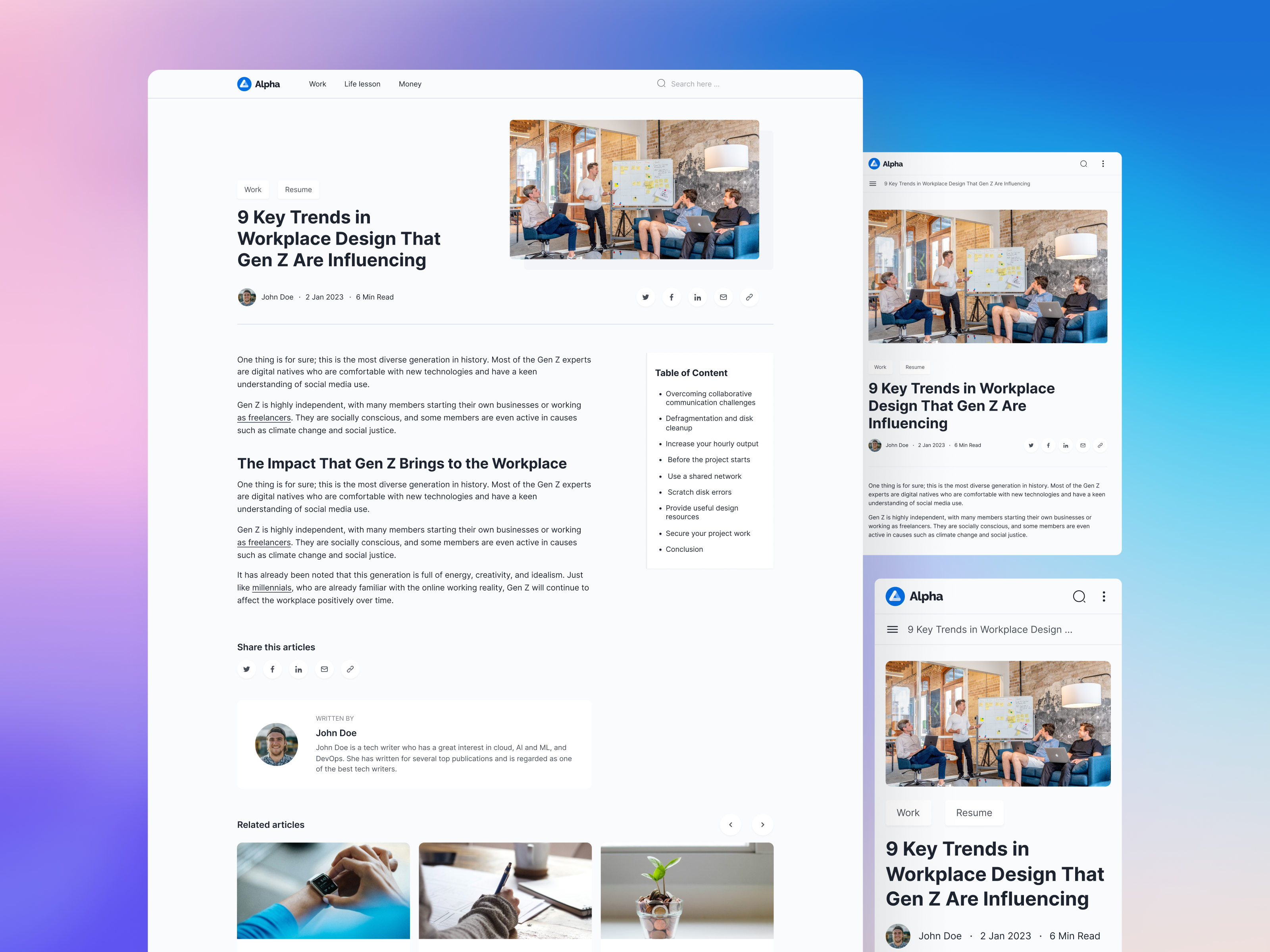 Example of Website In A Week — Design Only