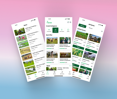 🌾🌱 Presenting the redesigned iFarmer app branding ifarmerredesign smartfarming ui uxdesign