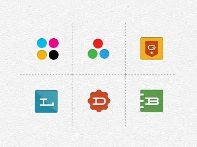 Gamma Website Icons icons letterpress print web icons