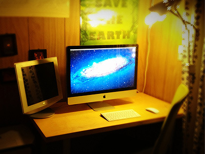 Workspace desk home imac office room work