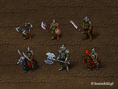 Orcs. brainchild brainchild.pl game icons rafal rafał units urbanski urbański via www