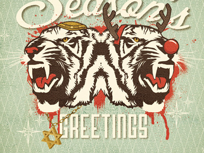 A-Squared Christmas Card christmas design illustration