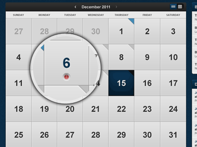 Calendar animated calendar indicator ui