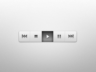 Media Toolbar Rebound button buttons interface iphone media music on pause play player rewind sound stop ui