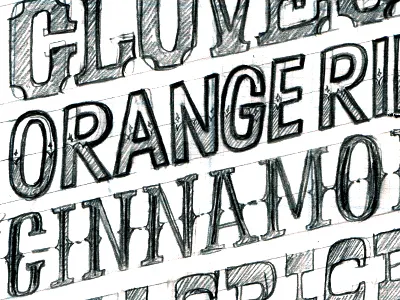 Spices by hand fun holiday lettering personal sketch spices
