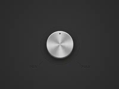 Volume control brushed button control dark noise stainless steel ui volume