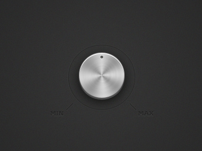 Volume control brushed button control dark noise stainless steel ui volume