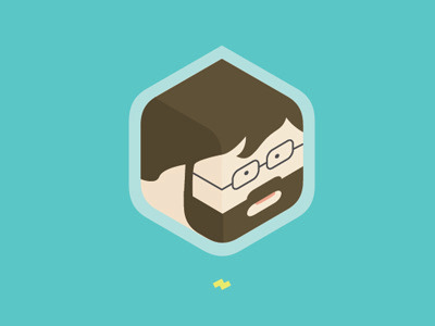 Dribble #14 block head icon illustration