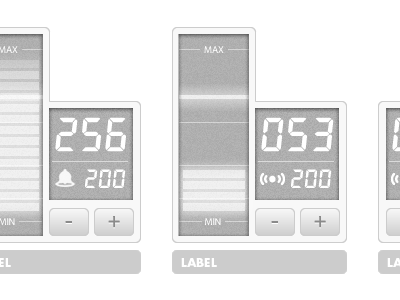 iPad controls (wireframes) fader fireworks ios ipad led wireframes