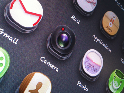 Oval android camera gui icon photo